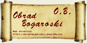 Obrad Bogaroški vizit kartica